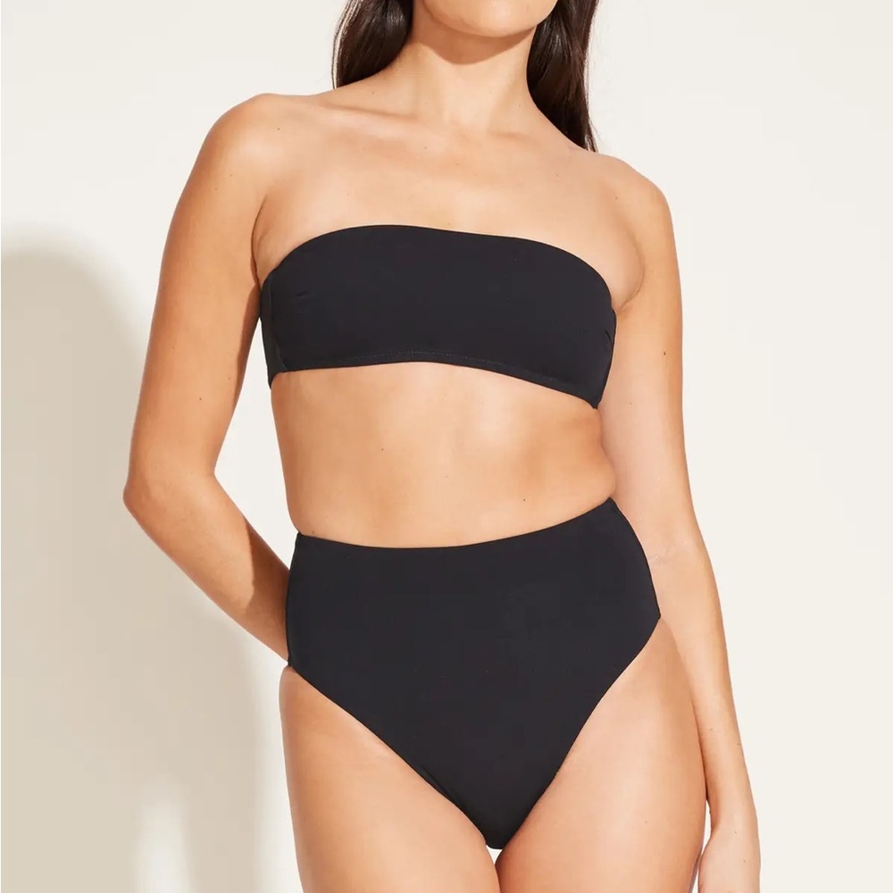 Vitamin A Swimwear Mila Bandeau Black Ecolux Medium 8